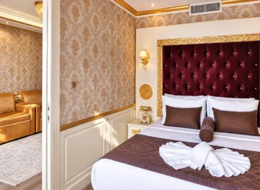 Balkonlu aile odası, deniz manzarası | Hotel Emirhan Palace