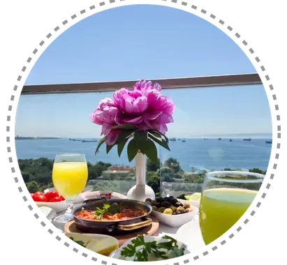 Deniz manzaralı teras ve Marmara | Hotel Emirhan Palace